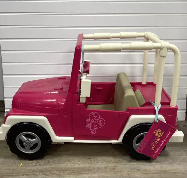 Our Generation OG Girls My Way and Highway 4x4 Jeep Pink Black for 18” Dolls NWT