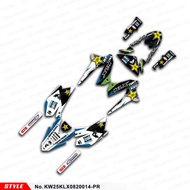 Motocross Waterproof Sticker Decal Graphics Kit for KLX250 KLX250S 2008-2020
