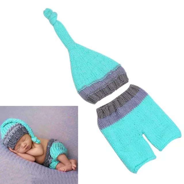 Newborn Baby Girl Boy Crochet Knit Costume Photo Photography Prop Hats Outfits