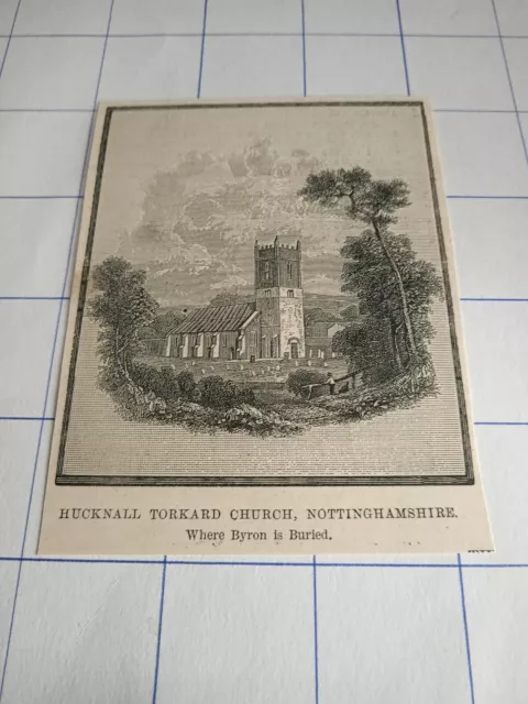 Hucknall Torkard church Nottinghamshire where Byron is buried 1888
