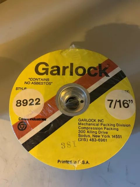 Garlock 8922 PACKING, SYNTHEPAK 7/16" 10#