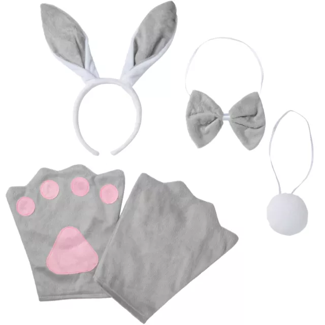 Costume Set di Accessori Bambini Coniglio Pasqua Animale Carnevale Halloween nuo