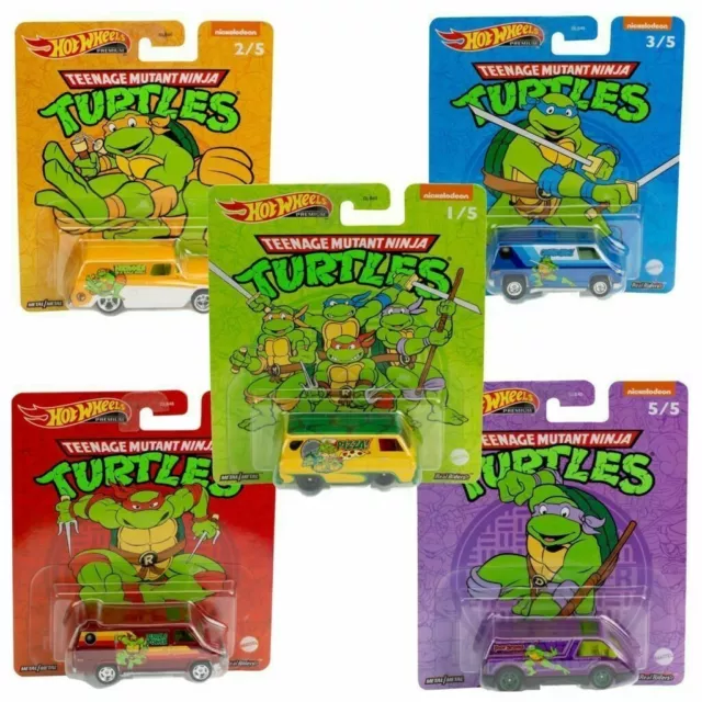 Hot Wheels 1:64 Sealed Case DLB45-946N 12 pcs Teenage Mutant Ninja Turtles Model