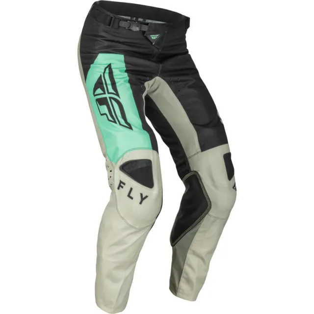 NEW Fly Racing Kinetic Jet Black/Mint/Grey Motocross Dirt Bike Pants
