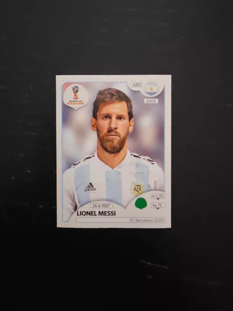 2018 Panini FIFA World Cup Russia LIONEL MESSI #288 Sticker BLACK BACK