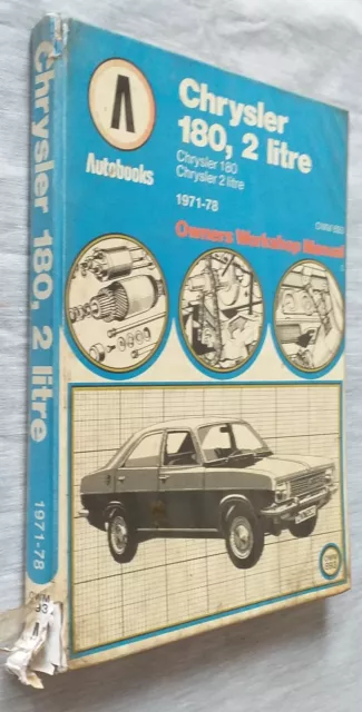 Chrysler Owners Workshop Manual Book Autobooks 1971-1978 PreLoved OWM 893