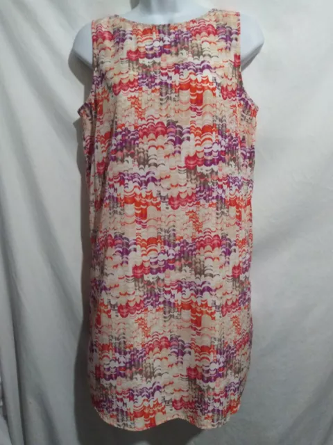 Halogen Size Small Petite Sleeveless Multicolor Geometric Print Shift Dress 2