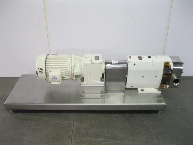 2-1/2" Alfa Laval SRU4NLD-25MGE4WD Sanitary SS Rotary Lobe Pump 3 HP Motor Z19