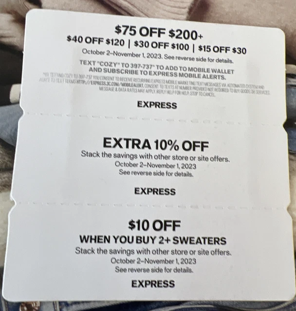 Express Coupons 75 OFF $200 Promo Code