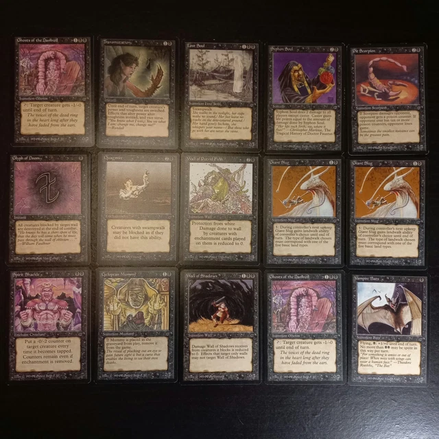 Lot x15 Legends Black - 1994  - near mint VO - vintage old school - MTG Magic