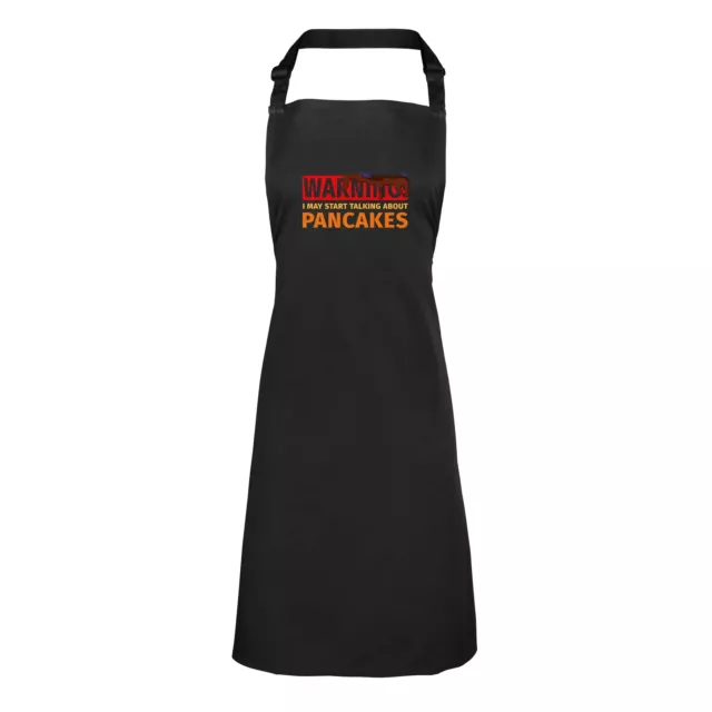 Warning May Start Talking about Pancakes Mens Womens Apron