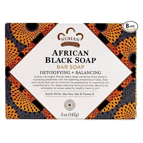 Pastilla de Jabón Africano Negro Con Avena, Aloe, 148ml Por Nubian Heritage