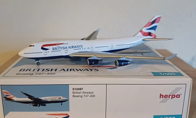 Herpa British Airways MiniKit Avion 612746 - Modèle à Assembler Multicolore Pour Collectionneurs