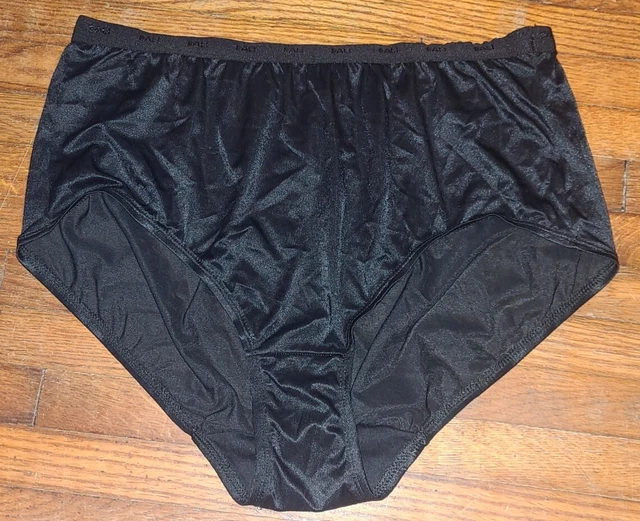 VINTAGE BALI SIGNATURE Band 2/XL Full Cut Panty Panties Black 2326 $9.