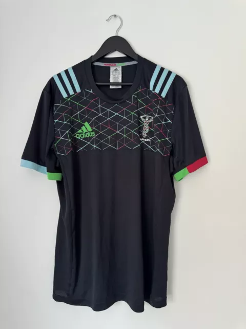 Harlequins England Rugby Union Adidas Performance Authentic Shirt Jersey Size Xl