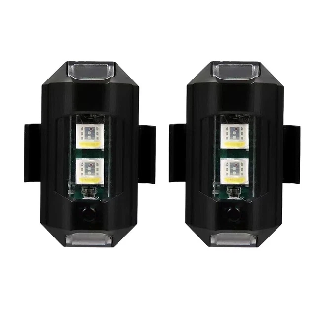 Bacxzomx 4 Pièces Lumières Stroboscopiques pour Drone, 8 Couleurs LED