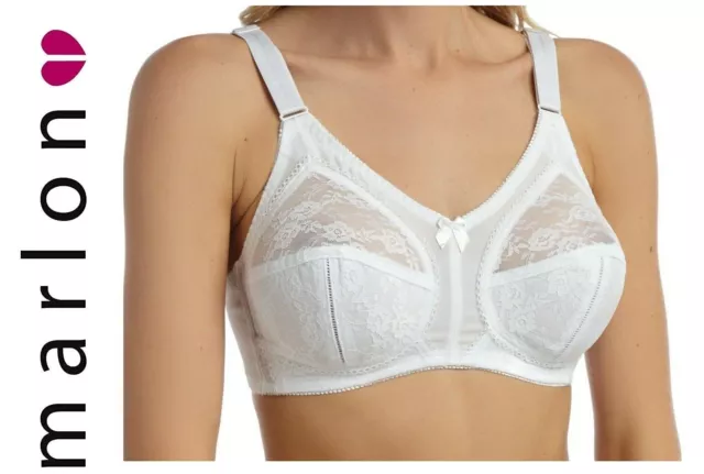 white, firm control, non wired, soft cup bra size 34 C D DD cup