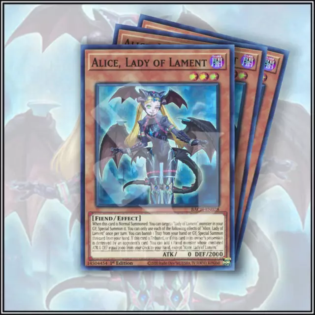 YuGiOh ALICE LADY OF LAMENT x3 | TRAP DECK ▪️ SUPER RARE ▪️ 1ST EDITION 💎