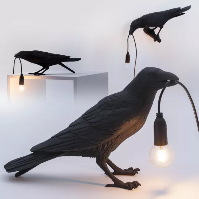 Seletti Black Raven Lamp - Italian, designer, Bird, Marcantonio Raimondi Malerba