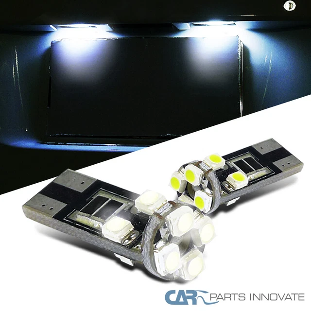 [8-LED/ WHITE/ 6000K/ 20LM] CANBUS Error Free W5W 194 1210 SMD White Light- 2PCS