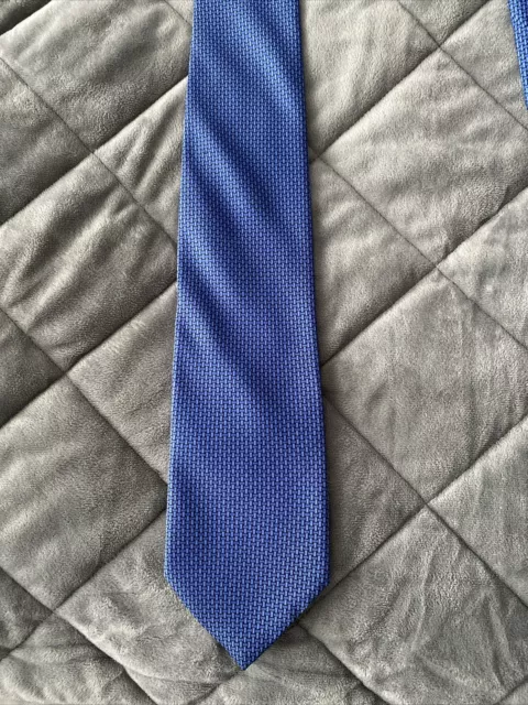 Dunhill Blue 100% Silk Tie 9.5cm Width