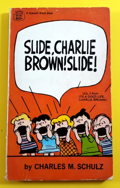 Slide Charlie Brown Slide Peanuts Paperback Book by Charles M. Schulz 1968