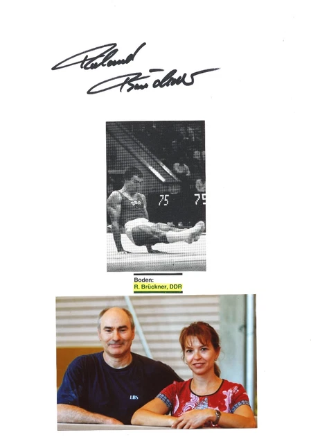 Roland Brückner  DDR  Turnen 1.OS 1980  Karte   original signiert WL 340450