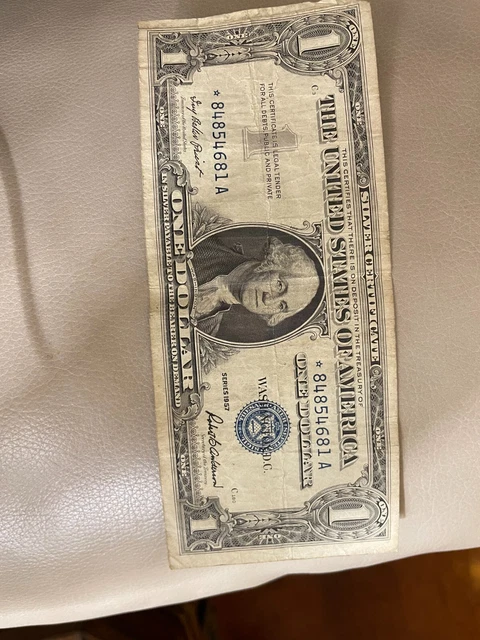 One Dollar 1957 A Series STAR NOTE Silver Certificate BLUE SEAL