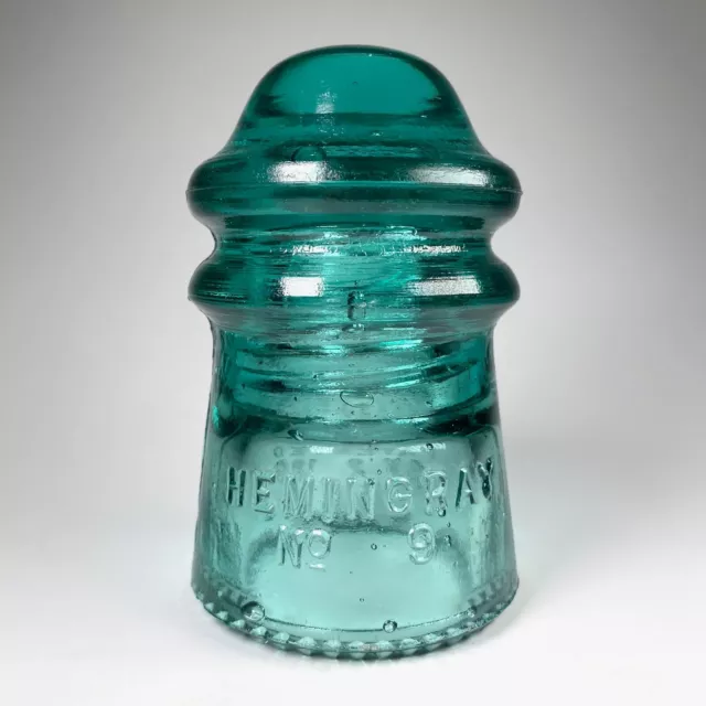 CD 106 HEMINGRAY [320] SDP No. 9 Patented May 2 1893 Aqua Pony Glass INSULATOR