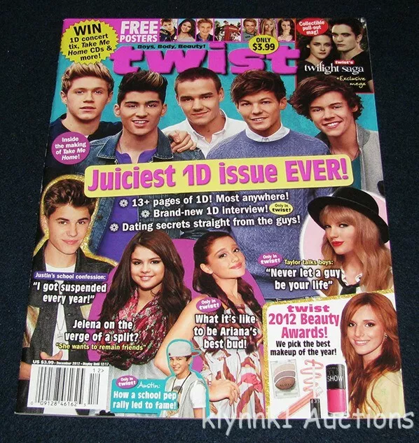 Twist Magazine Dec 2012 One Direction Justin Bieber Selena Ariana Breaking Dawn