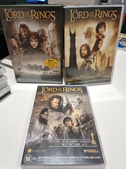 The Lord Of The Rings Trilogy 3 x Movie Set DVDs R4