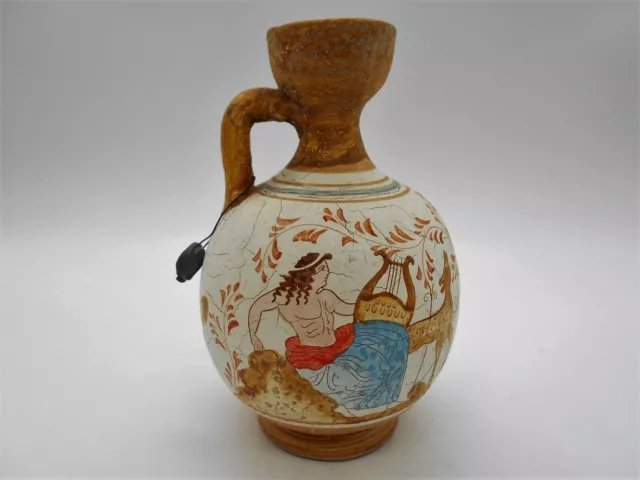Pichet / Cruche Grec A Anse Reproduction De Musée  Numéroté En Terre Cuite