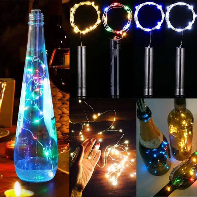 Wine Bottle Fairy String Lights 15/20LED Battery Cork Party Christmas Xmas US