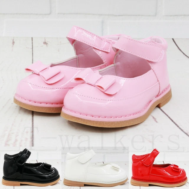 Kids Girls Infants Babys Children Bow Spanish Wedding Party Patent Toddler Shoes
