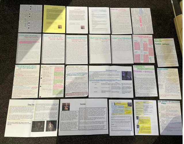 GCSE AQA ENGLISH Literature 'A Christmas Carol' Grade 9 Essays & Notes