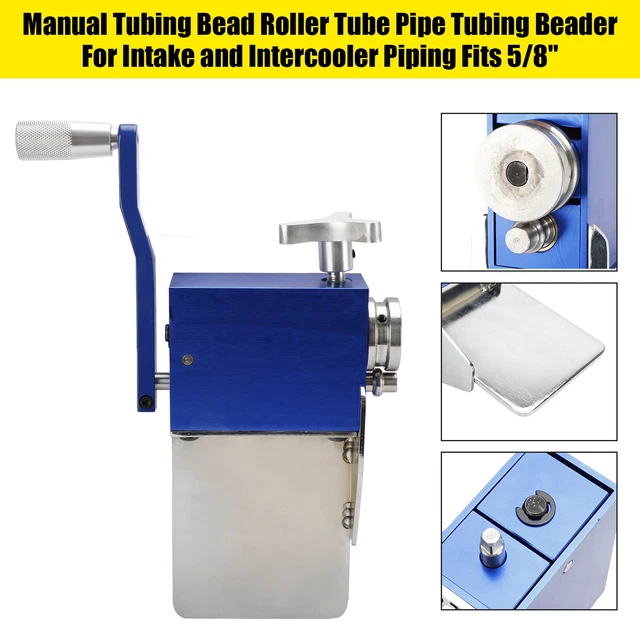 Manual Tubing Bead Roller Tube Pipe Tubing Beader Piping Fits 5/8"