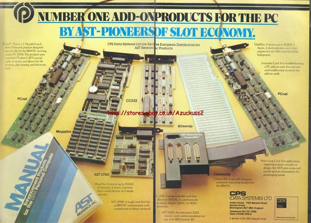 AST RESEARCH INC "Vintage Hardware" 1983 Magazine Double Page Advert ...