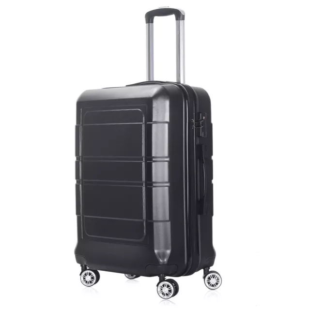 AEDILYS 20" Carry-on Luggage with Ergonomic Handles and TSA Lock, Black-