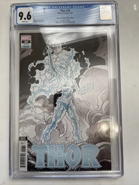 THOR #20 2022 NIC KLEIN 2ND PRINT 1:25 CGC 9.6 White Page 1ST APP GOD OF HAMMERS