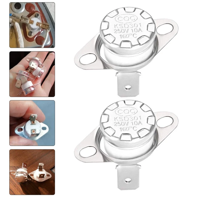 2 Pcs Temperature Disc Partts Temperature Switches Computer Parts Limit Switch