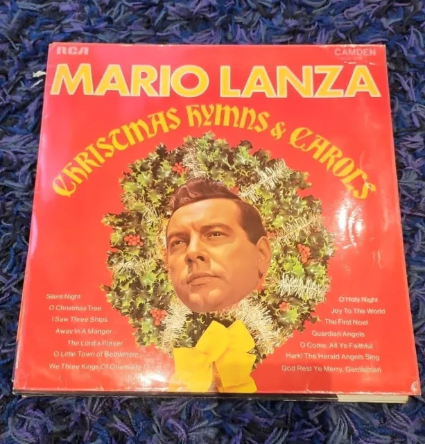 LP Vinyl Album Mario Lanza Christmas Hymns and Carols Camden CDS 1036