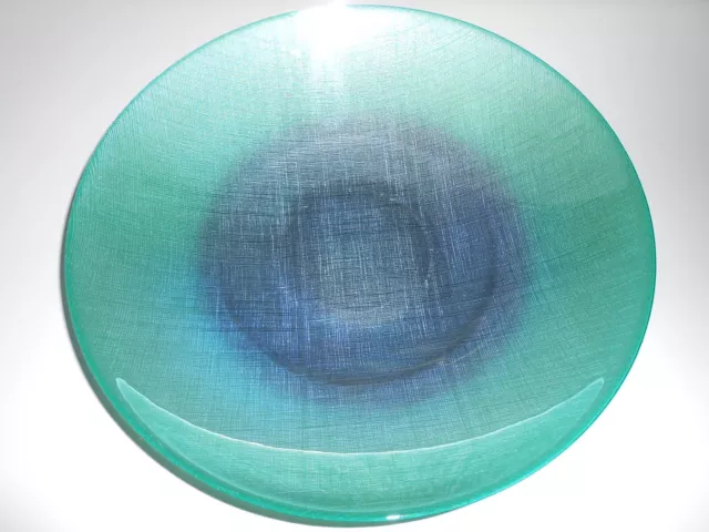 Large Decorative Glass Bowl. Iridescent Finish.