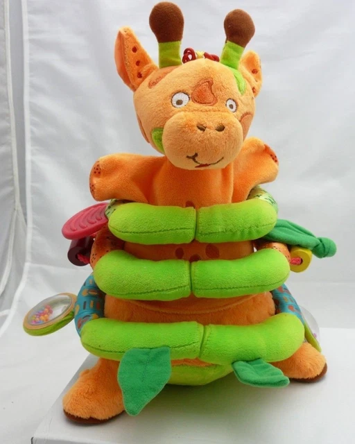 BABYMOOV CULBUTO VEIL girafe orange vert 4 en 1 velours 32 cm env