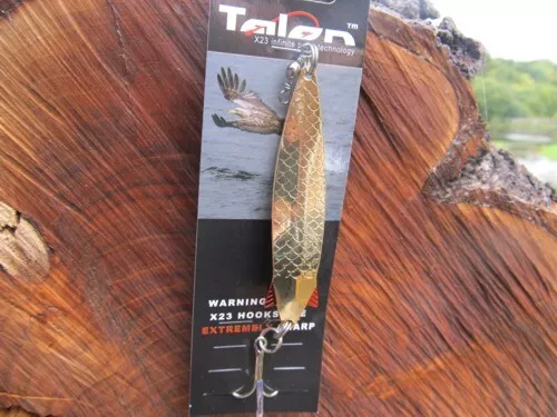 TALON 10G, 20g & 28G TOBY TOBIES SPOON PIKE SALMON TROUT LURE WITH 2 SPLIT RINGS