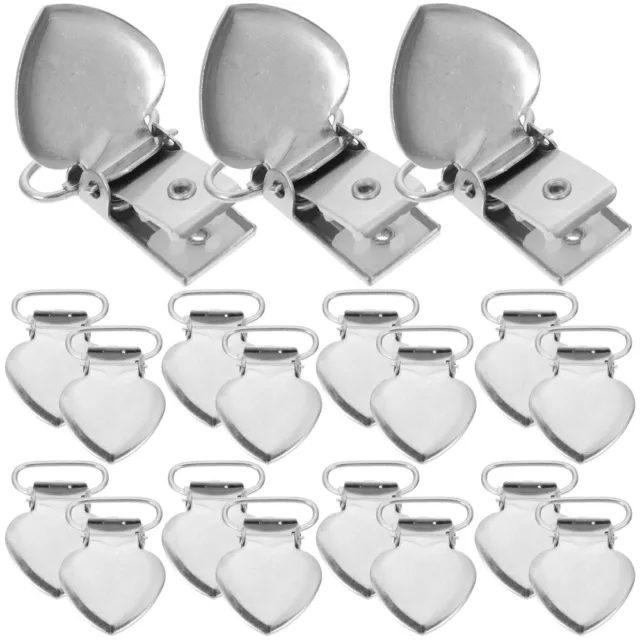 30 Pcs Lit Pince Bec De Canard Coeur Pêche Accessoires Bebe Acier Inoxydable