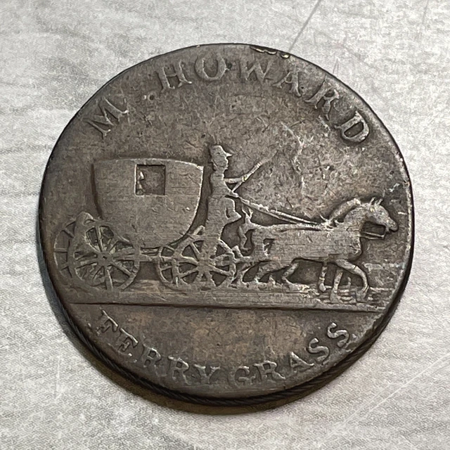 1790 Kingston, Jamaica Ferry Grass  - M.howard. Token  (Fj006)