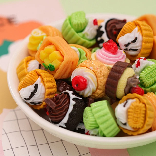24 Pcs Desktop Dessert Figurine Fake Resin Food Toy Model Desktop Child