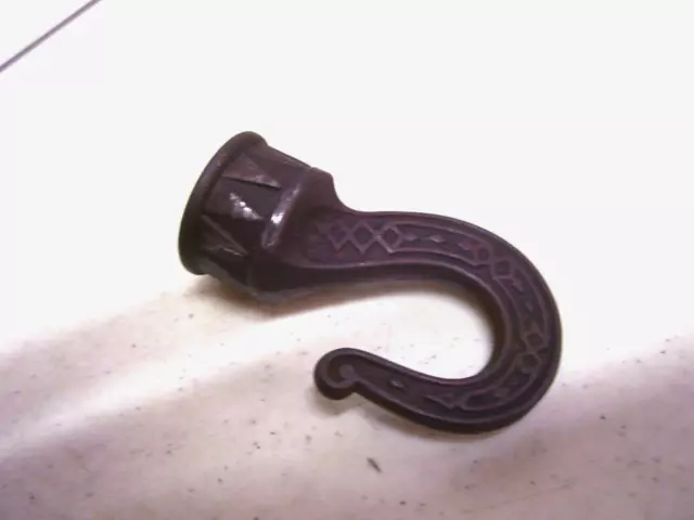 Antique Vtg Victorian Eastlake Cast Iron Ornate Ceiling Wall Hanger Hook