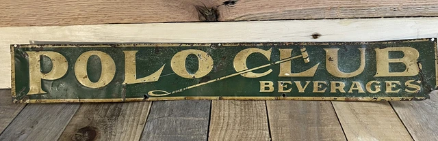 Polo Club Beverages Soda Advertising Tin Sign Polo Sport Sign