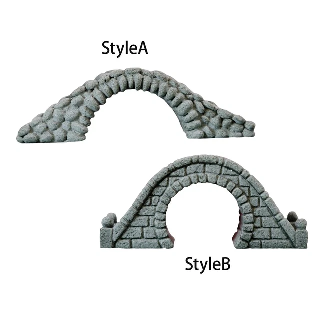 Miniature Sand Stone Bridge Figurine DIY Terrarium Ornaments Fairy Garden Bonsai